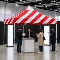 Tente pliante robuste en PVC imperméable 10x10 avec structure en aluminium, installation facile pour salons professionnels, expositions, intérieur/extérieur