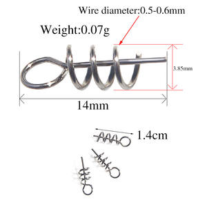 Xy 368 Soft Bait Lure Hook With <b>Spring</b> <b>Clip</b> Anti Snag Crank Hook For Bass Freshwater Fishing Tackle Accessories Stainless Steel - Product Image 4