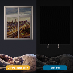 100% rideaux occultants Portable nuances couverture de fenêtre pas de perceuse avec crochets et boucles bandes nuances temporaires pour chambre d'enfant dortoir - Product Image 3