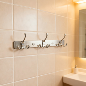 Hongjian Nhiệm Vụ Nặng Nề Thép Không Gỉ 3-Móc Vàng Wall Mount Coat Rack Quần Áo Tổ Chức Túi Khăn Móc Không Thấm Nước Cho - Product Image 2