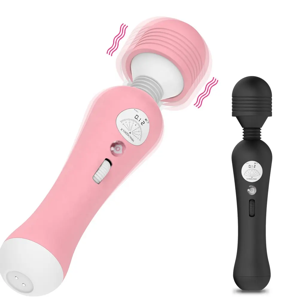 Massaggiatore per il corpo Display LCD giappone bacchetta vibratore per donne 8 frequenza Vagina G Spot stimolatore del clitoride grande AV Stick giocattolo del sesso adulto