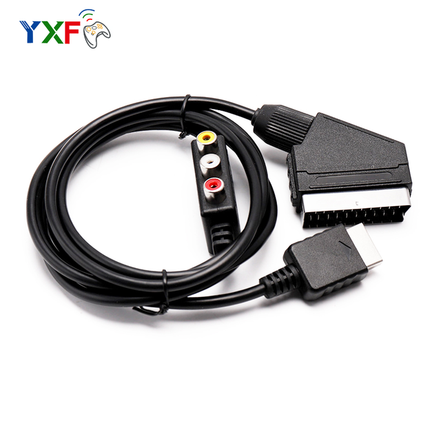 1.8m RGB Scart Cable for Sony Playstation PS1 PS2 PS3 TV AV Lead Replacement Connection Game Cord Wire for PAL/NTSC Consoles