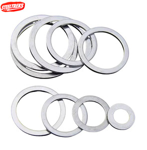 Arandelas de Bloqueo de Resorte, Accesorios de Tornillos Mesón Redondos, Engrosados y Agrandados, de Metal, con Junta Plana Adherida de Acero Inoxidable 65Mn/304, DIN125, en Stock - Product Image 1