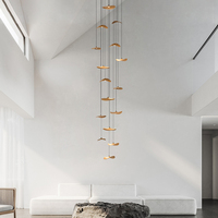 Nouvelles lampes suspendues pour restaurant chinois en bois, style japonais, silencieuses, créatives, rétro, en bois massif.