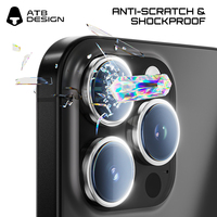 Film de protection d'objectif d'appareil photo personnalisé avec logo pour iPhone Duo HD, protection d'objectif en verre trempé transparent anti-rayures pour iPhone 18 Pro Max, vente en gros