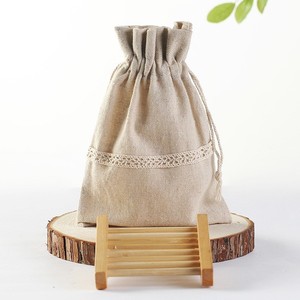 New Vintage Cotton Drawstring <b>Bag</b> with Creative Lace Design for Jewelry and <b>Small</b> Items Storage Printed LOGO Canvas <b>Bag</b> - Product Image 4