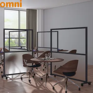 Clear Office Aluminum Frame Wall Partition Hotel/office Movable Acrylic Room Divider Panel