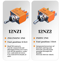 Interrupteurs à bascule LANBOO SPDT/DPDT 25A 250V LED 3 positions momentanées ou à enclenchement IP65 pour montage sur panneau pour le contrôle marche/arrêt des équipements