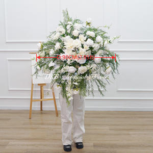 Ombrelli di fiori artificiali di alta qualità di seta di fiori di nozze romantici di nuova progettazione DKB - Product Image 6