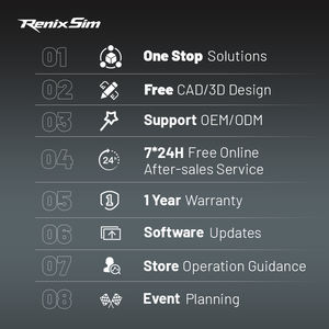 เครื่องจำลองการขับรถแข่ง RenixSim แบบครบวงจรสำหรับการแข่งรถสูตร 1 พร้อมระบบจำลองการเคลื่อนไหว MOZA สำหรับเล่นเกมส์ - Product Image 5