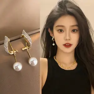 S925 Silver Needle18K High End Eye-catching Earrings For Women's New Pure Silver Pearl Earrings Earrings And Earstuds