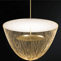 XINZHONG Personalizar Diseño Lujo Cobre Cadenas Hogar Jaula Forma Oro Hierro Lámpara Colgante Sala de estar Lámpara Colgante