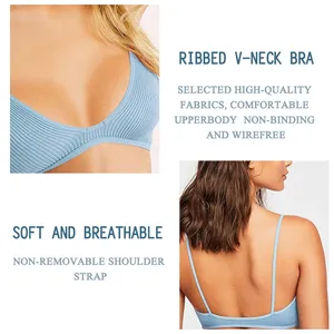 <span class=keywords><strong>Reggiseno</strong></span> di cotone Bralette Sexy da donna intimo intimo <span class=keywords><strong>senza</strong></span> fili <span class=keywords><strong>reggiseno</strong></span> sottile non imbottito Top corto morbido Comfort intimo <span class=keywords><strong>reggiseno</strong></span> - Product Image 5