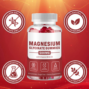 Gummies de glycinate de <span class=keywords><strong>magnésium</strong></span> 600MG pour le sommeil, la détente et le soutien, 60MG <span class=keywords><strong>Mag</strong></span>, haute absorption, pour femmes, hommes et toute la famille - Product Image 4