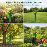 Piquet de contrôle électronique CE ROHS anti-serpents, taupes et campagnols pour jardin, ferme, verger, résistant aux intempéries, dissuasion sonore, à planter dans le sol