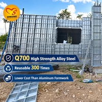 Coffrage en acier allié Q700 haute résistance, léger et réutilisable pour le coulage de béton destiné aux murs de construction