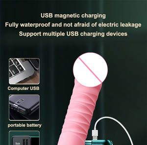 Geräuschloser Starker Vibrationsheizer Wasserdichter Teleskopischer Vollautomatischer Tragbarer Vibrator mit Erwachsenen-Sexspielzeug-Funktionen - Product Image 6