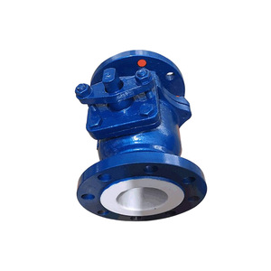 Válvula de bola de PTFE Q41F46 de 4 pulgadas de hierro fundido de paso completo para uso industrial con líquidos químicos - Product Image 1
