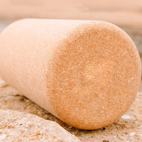 Rodillo de Espuma de Corcho Natural de Alta Densidad para Yoga, Pilates, Ejercicio y Masaje, para Aliviar la Tensión Muscular y Mejorar la Condición Física