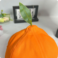 Nieuwigheid Oranje Fruit Baseball Cap Katoen Grappige Gag Hat Halloween Kostuumfeest Gebogen rand Hoofddeksels voor volwassenen