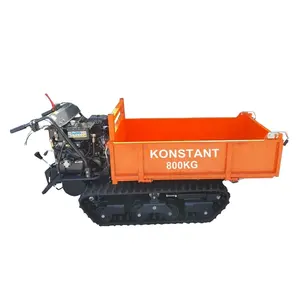 Tout-terrain Utilitaire Mini Track Dumper Crawler Dumper CE Approved 800kg Mini Tracteurs Gesoline/Diesel Engine Hydraulic tipping