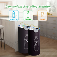 Conteneur de stockage pliable collecteur de bouteilles bouteilles en plastique verre poubelle de recyclage extérieure panier à linge moderne avec poignées