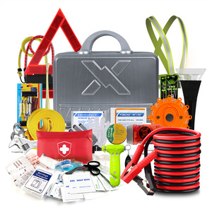 X Emergency Kit 34.5x21.5x23.5cm Plastic <b>Vehicle</b> Safety Rescue Toolbox - Product Image 1