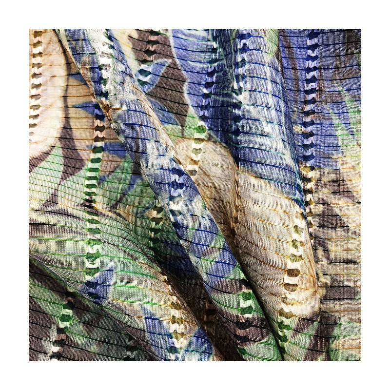 Customized and Fashionable 67gsm 20%Nylon 80%Rayon Digital Printed Soft Structure Woven Jacquard Fabric for Dress Skirt
