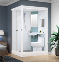 Dosettes de salle de bains modulaires entièrement pré-arrangées, ensemble complet de douche à vapeur