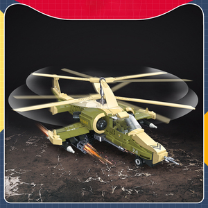 Nuovo JIESTAR KA50 Serie Militare, Elicottero Giocattolo per Bambini, Modellino in Plastica ABS Scala 1:24, Blocchi da Costruzione Assemblabili - Product Image 4