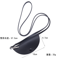 Semi-circulaire petit étui à clés pendentif chaîne de cou décontracté faux cuir porte-clés collier Portable cou ornement pendentif