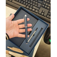 Carnet de notes professionnel A5 officiel et ensemble stylo exécutif avec marqueur à double ruban, papier 100 g/m², coffret cadeau de carnet de notes A5 pour le bureau