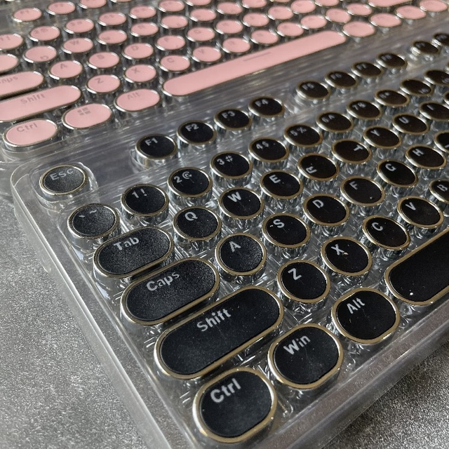Custom Black Double Shot Side Printed Backlit Keycaps Set 104Keys Compatibility for 60% 65% 75% 100% Mechanical Keyboards