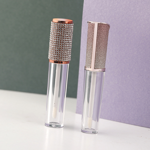 Tubos de brillo de labios de <span class=keywords><strong>unicornio</strong></span>, brillo de labios líquido, tubo/contenedor ostentoso de lujo, 5ml, oro rosa inclinado - Product Image 3
