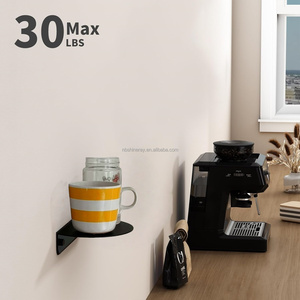 Étagères murales flottantes linéaires modernes en acier robuste noir, design industriel, flexibles, pour salle de bain et <span class=keywords><strong>cuisine</strong></span> - Product Image 6