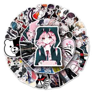 50PCSFactory Venta al por mayor <span class=keywords><strong>Manga</strong></span> de dibujos animados Periférico Danganronpa: Trigger Happy Havoc Pegatinas Guitarra Escritorio Auriculares Pegatinas - Product Image 6
