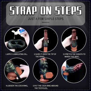 Kovida - Funda <span class=keywords><strong>de</strong></span> Silicona Líquida para Pene, Diseño <span class=keywords><strong>de</strong></span> Caballo, Juguete Sexual, Retrasa la Eyaculación, para Hombre - Product Image 2
