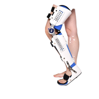 Attelle d'Immobilisation Genou-Cheville-Pied Réglable pour Rééducation Médicale, Exosquelette de Membre Inférieur