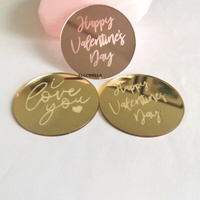 Klassische kunden spezifische Acryl Cupcake Topper für Valentinstag Kuchen Dekoration Kuchen Dekorieren Lieferungen