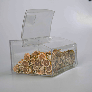 Caja de plástico de conservación transparente de comida <span class=keywords><strong>china</strong></span> para alimentos secos para aperitivos Kraft con tapa - Product Image 3