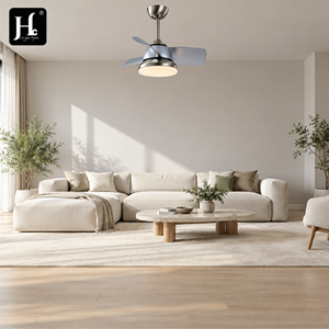 Ventilador de Techo Mate de Tres Aspas con Luz LED Integrada para Interiores Contemporáneos de Dormitorios y Salas de Estar - Product Image 1