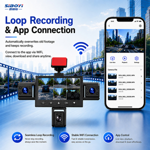 Caméra de tableau de bord de voiture DVR 1080P 360 degrés avec Wifi, GPS en option, enregistrement en boucle, détection de mouvement, surveillance de stationnement, 4 ou 5 caméras en option - Product Image 4