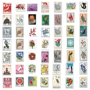 สติกเกอร์แสตมป์ลายดอกไม้โบราณหายาก คุณภาพเยี่ยม กันน้ำ ใช้สำหรับส่งไปรษณีย์ สติกเกอร์แสตมป์ไปรษณีย์สหรัฐอเมริกา แบบถาวร วินเทจ - Product Image 5