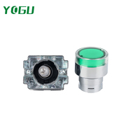 22MM IP65 Plastik Elektronik Tombol Tekan Sementara Lampu LED Merah Pengunci Otomatis Pengaturan Ulang Otomatis 1NO 660V Model LAY7-11DN