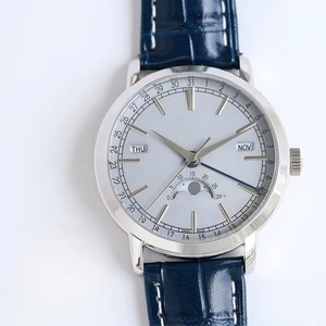 Reloj de Lujo Premium para Hombre con Esfera Azul, Función de Fecha Retrograda y Fase Lunar, Caja de Acero Plateado, Nuevo Modelo 2026 - Product Image 2