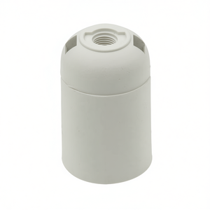 Portalámparas E27 de Plástico Blanco con Base de Rosca para Fijación de Bombillas - Product Image 2