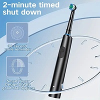 Brosse à dents électrique à tête rotative automatique Brosse à dents électrique intelligente à poils souples Étanche Sonic Rechargeable Home Brosse à dents électrique