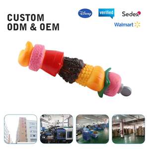 Brochetas chirriantes en forma de perro de PVC 2025 personalizadas, coloridos juguetes para masticar con estilo de dibujos animados para mascotas de Little <span class=keywords><strong>Pet</strong></span> <span class=keywords><strong>Shop</strong></span> - Product Image 4