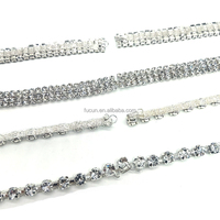 Chaîne de bikini personnalisée une rangée deux rangées trois rangées style longue taille strass connecteurs de bikini dos argenté