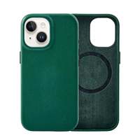 Casing Ponsel Kulit, Casing Ponsel Kulit Magnetik, Penutup Kulit Biru Tua Premium dengan Logo Timbul